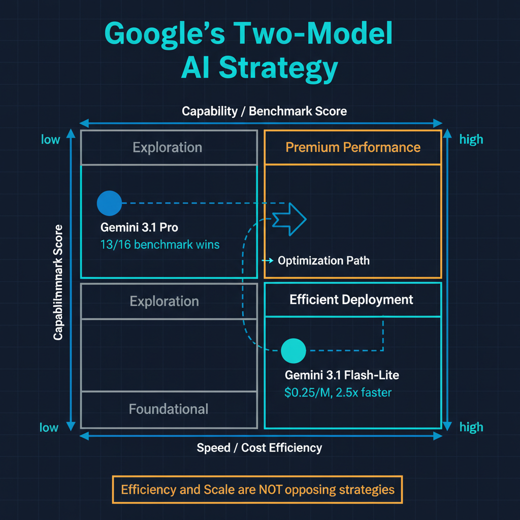 Efficiency vs scale strategy: Google's two-model approach