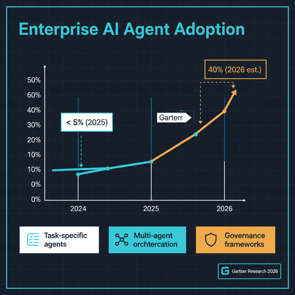 Gartner prediction: 40% of enterprise apps with AI agents by 2026