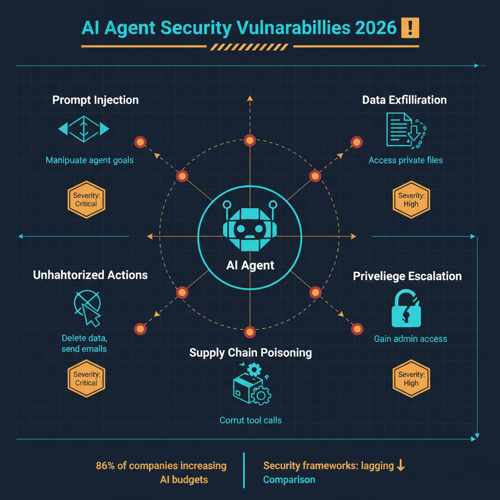 AI agent security vulnerabilities: prompt injection, data exfiltration