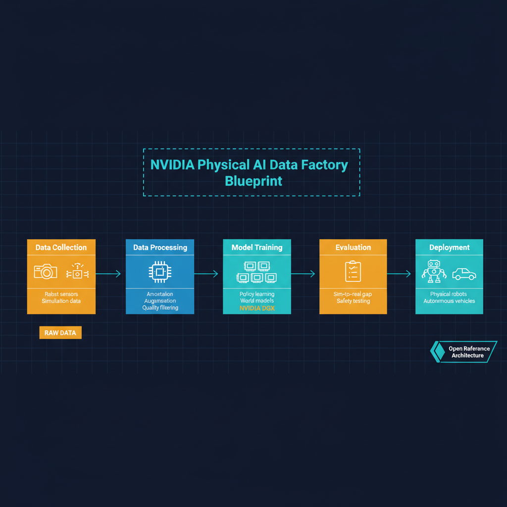 NVIDIA Physical AI Data Factory Blueprint: data pipeline architecture