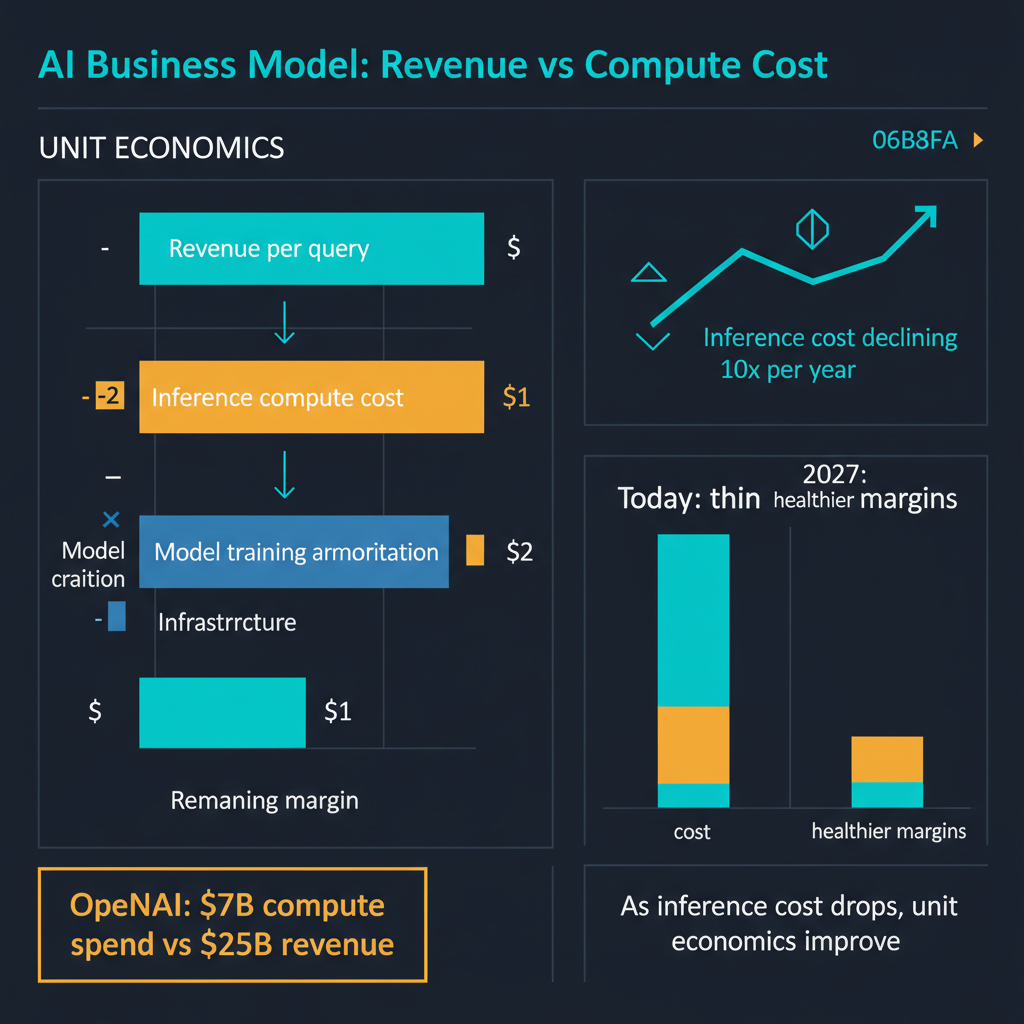 AI business model analysis: compute costs vs revenue sustainability