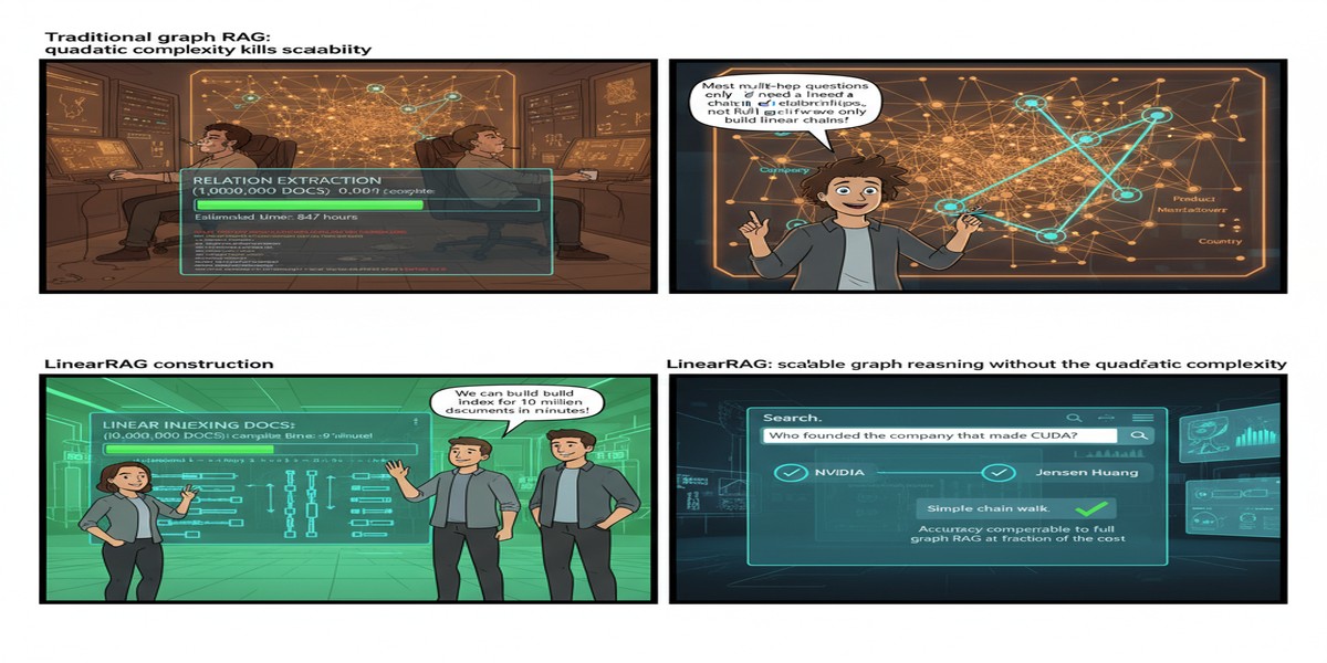 Linear Rag Graph Retrieval - Educational Comic