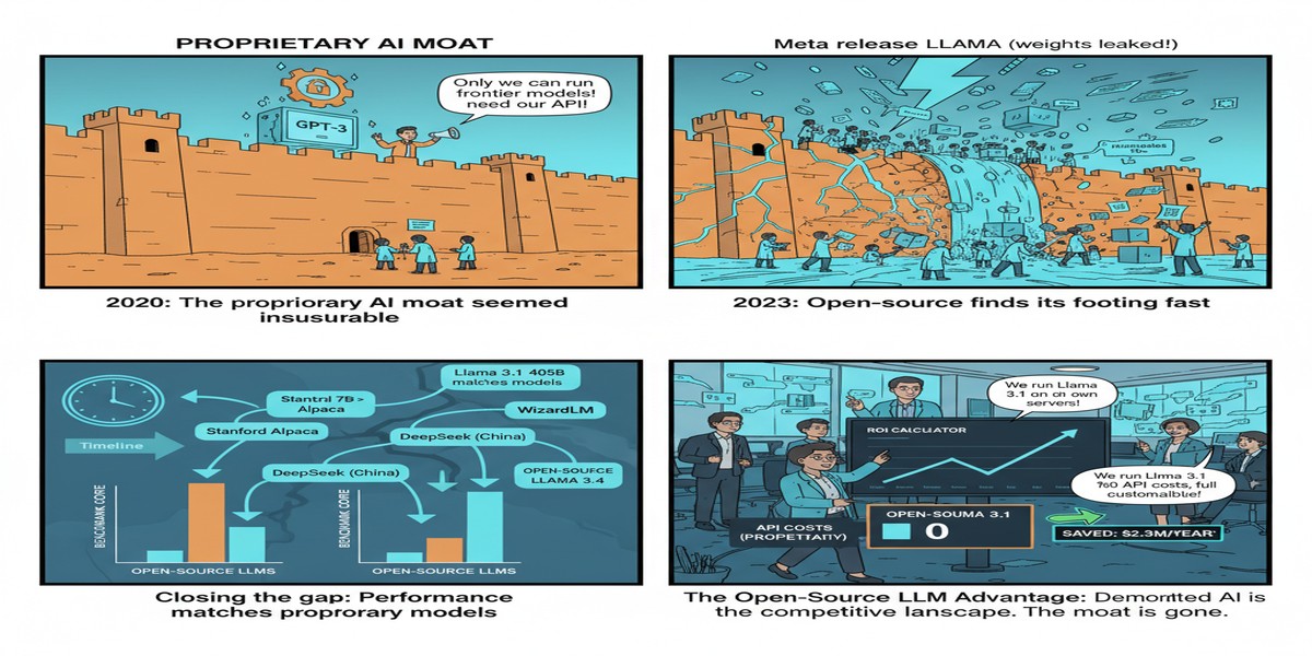 Open Source Llm Ecosystem - Educational Comic