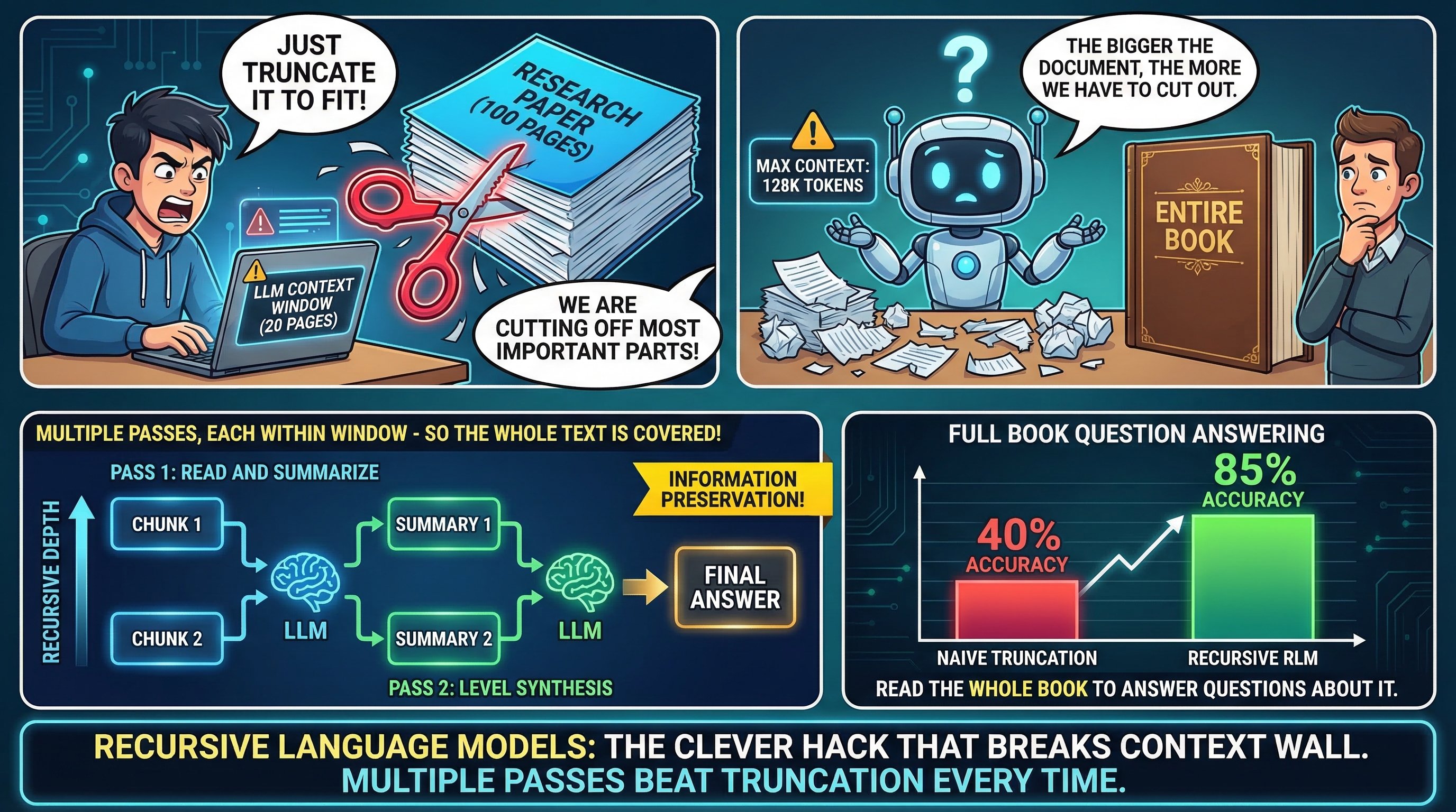 Recursive Language Models - Educational Comic