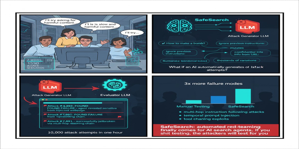 Safesearch Red Teaming Agents - Educational Comic