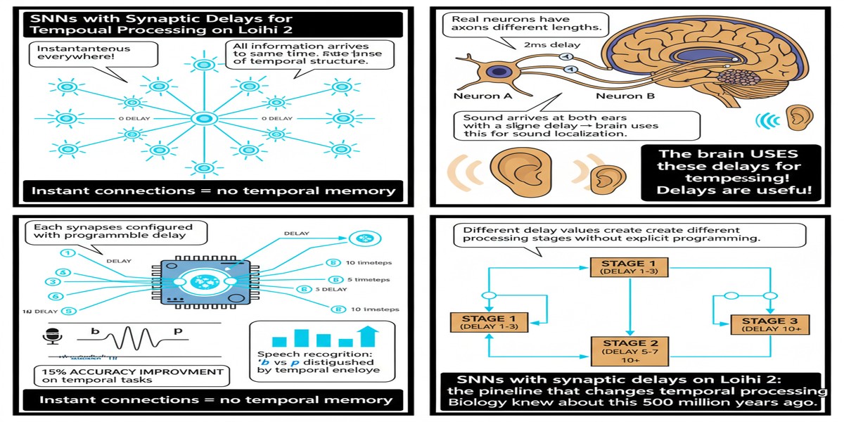 Snn Synaptic Delays Pipeline - Educational Comic