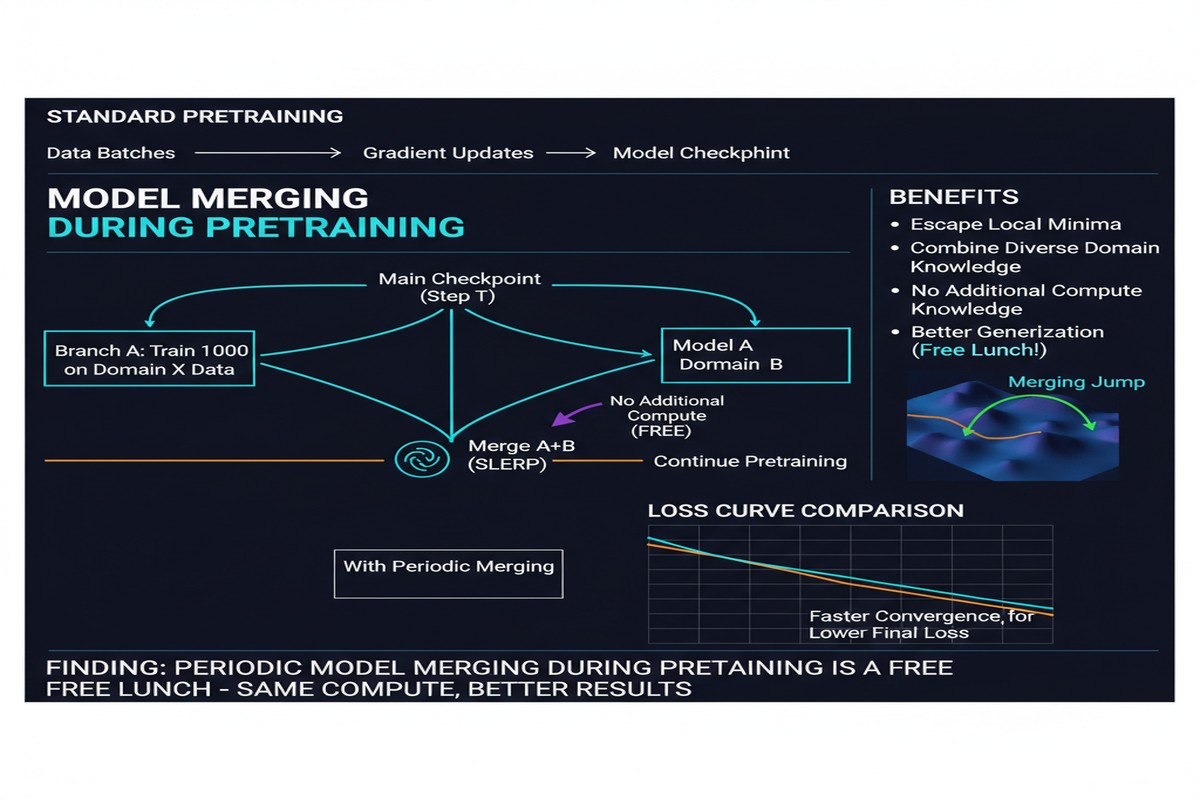 Model Merging Pretraining - Architecture Diagram